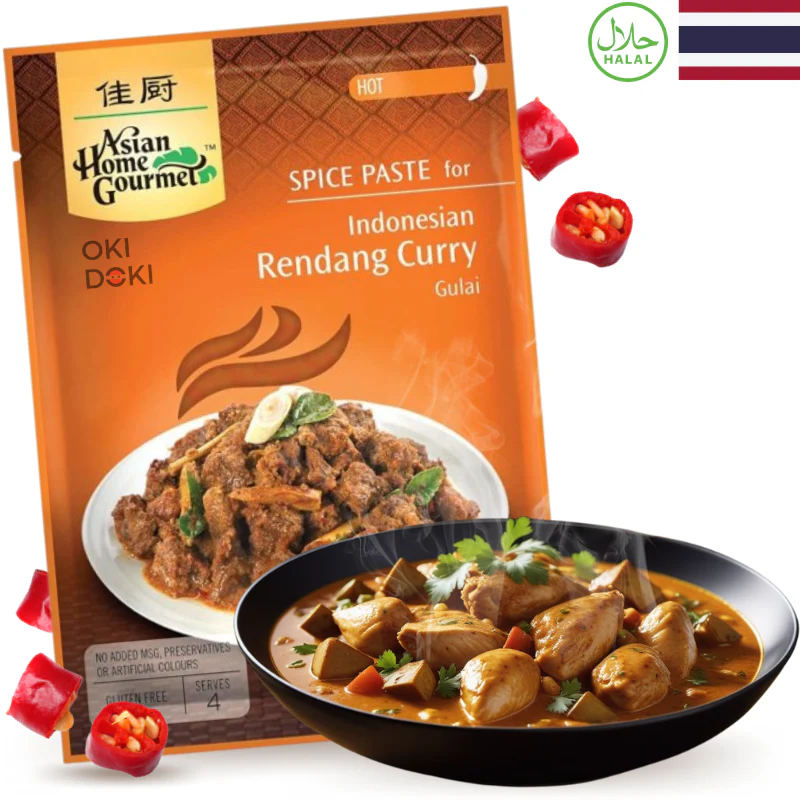 AHG Pasta Curry Rendang de Indonesia (Halal, Vegetariano) 50g