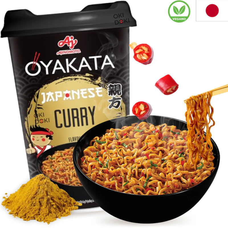 AJINOMOTO OYAKATA Cup Fideos Salteados Sabor Curry Japonés (Vegano) 90g
