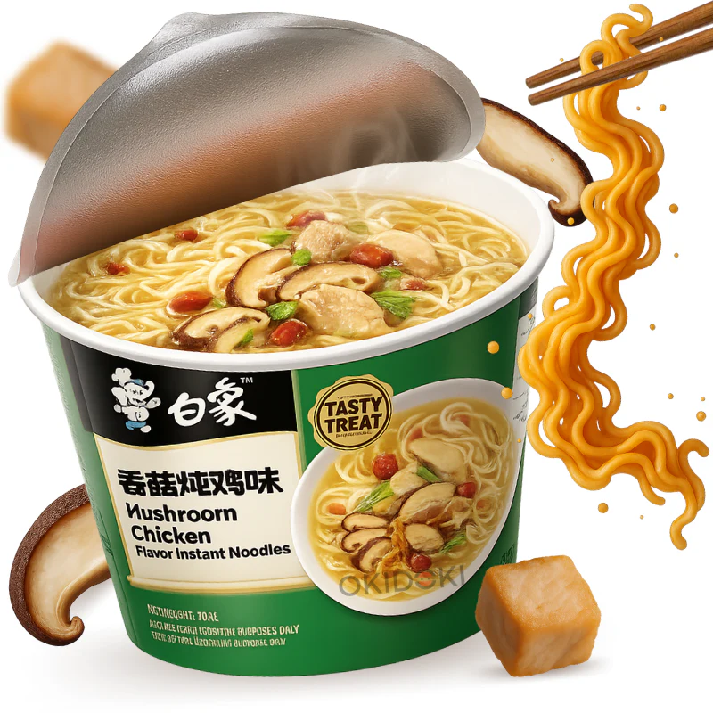 Baixiang Bowl Ramen Instantáneo Sabor Pollo 104g