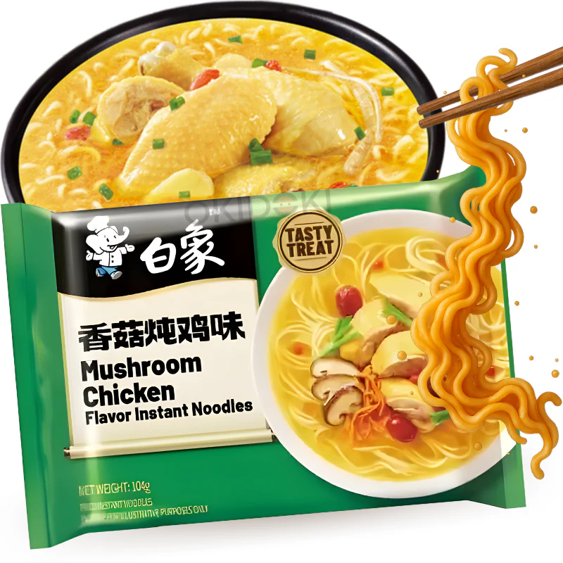Baixiang Ramen Instantáneo Sabor Pollo 104g