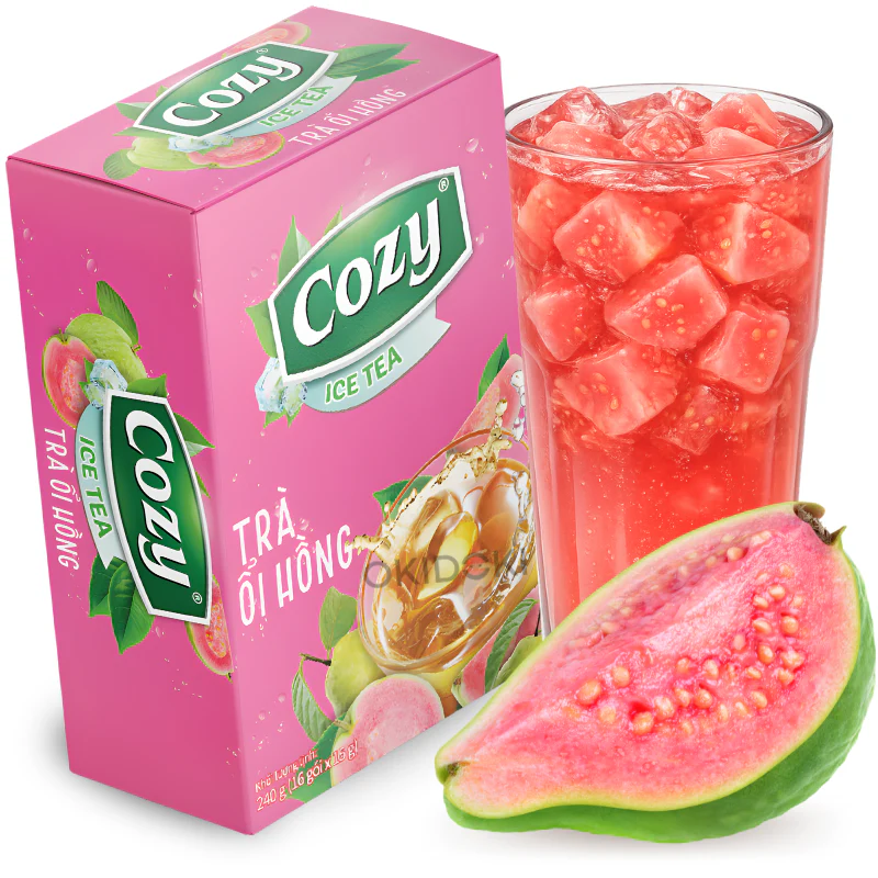 Cozy Té Helado Sabor Guayaba Rosa (15g x 16pks) 240g