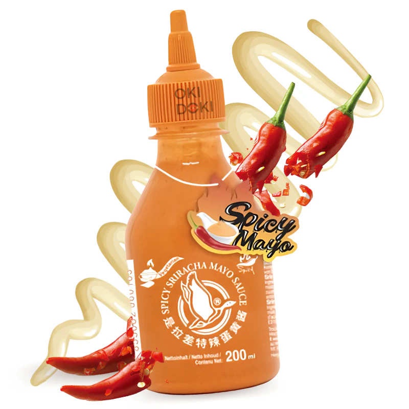 Flying Goose Salsa de Chile Sriracha Mayonesa Picante (Vegano, Sin GLuten, Halal) 200ml