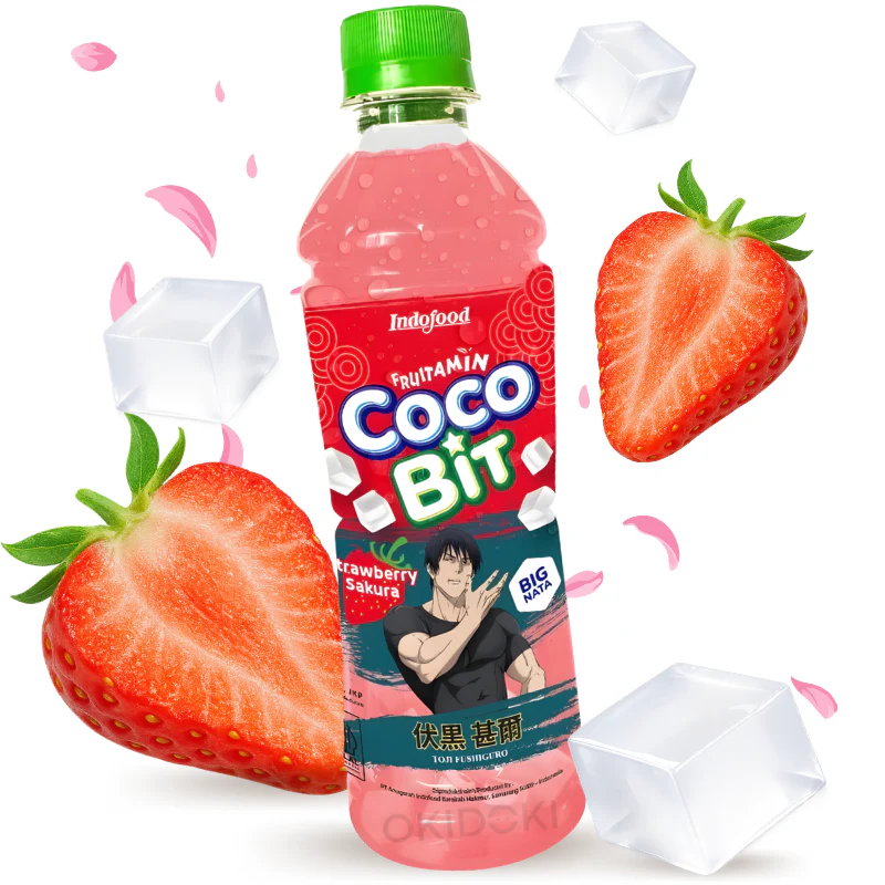 Fruitamin (Jujutsu Kaisen) Bebida de Fresa Sakura con Nata de Coco (Halal) 350ml - Image 2