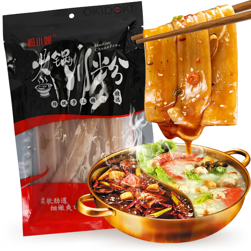 FXN Fideos Gruesos de Batata Estilo Sichuan para Hot Pot 200g