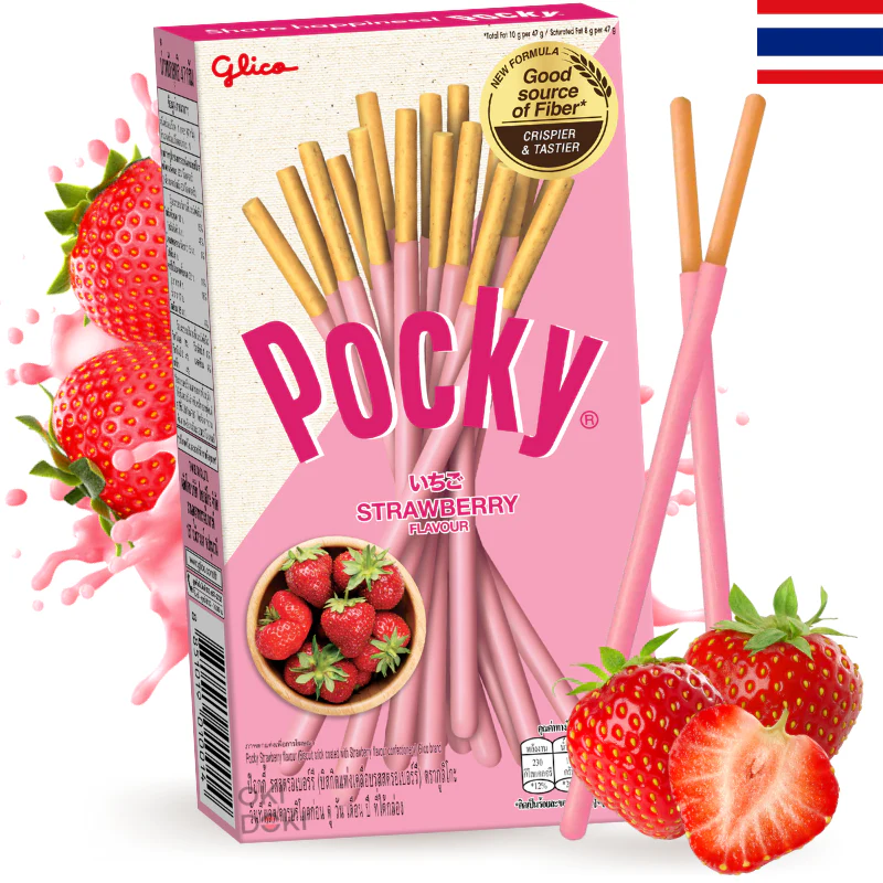 Glico Pocky Sabor de Fresa (Halal) 45g