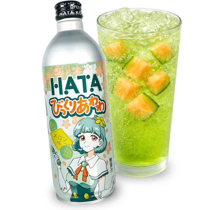 Hata Ramune Bebida Soda Sabor Melón 500ml