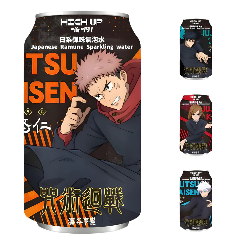 High Up (Jujutsu Kaisen) Soda Sabor Ramune Original (4 Diseños) 330ml - Image 2