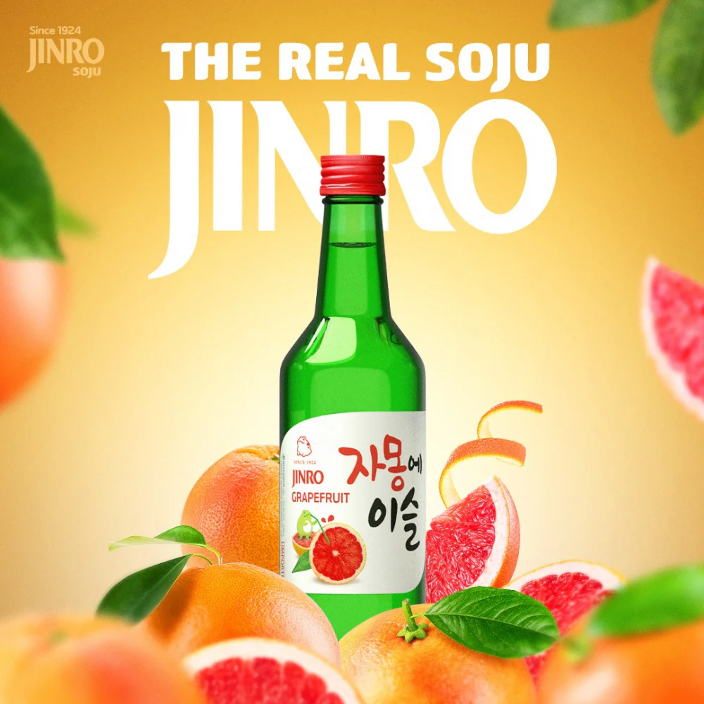 Jinro Soju Grapefruit Pomelo Alc. 13% 360ml - Image 3