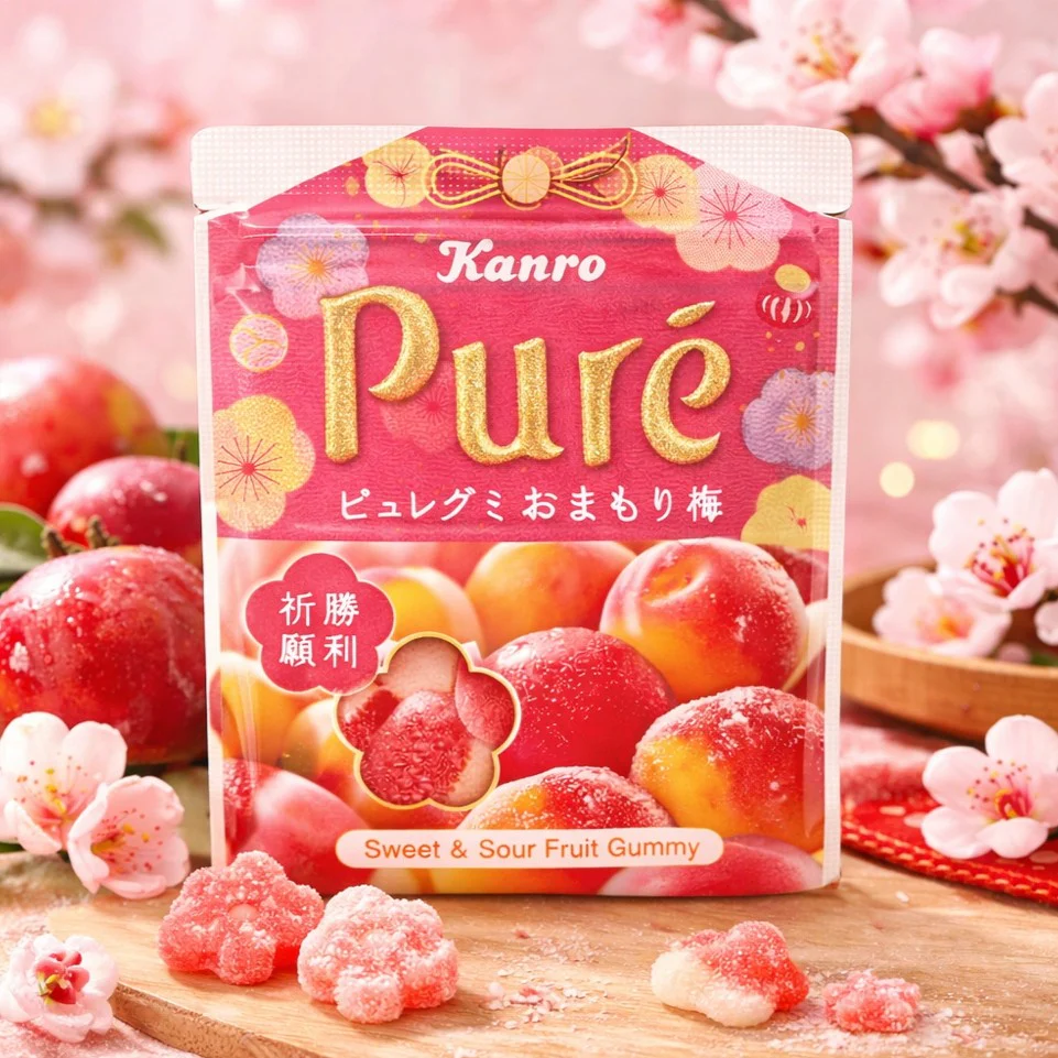 Kanro Pure Gummy Sabor Ciruela 52g - Image 2