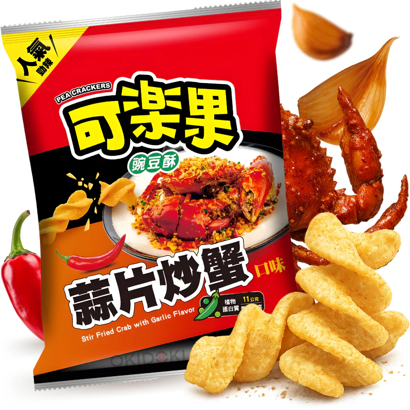 可樂果 KLG Snack de Peas Guisantes Sabor Cangrejo Salteado con Ajo 88g