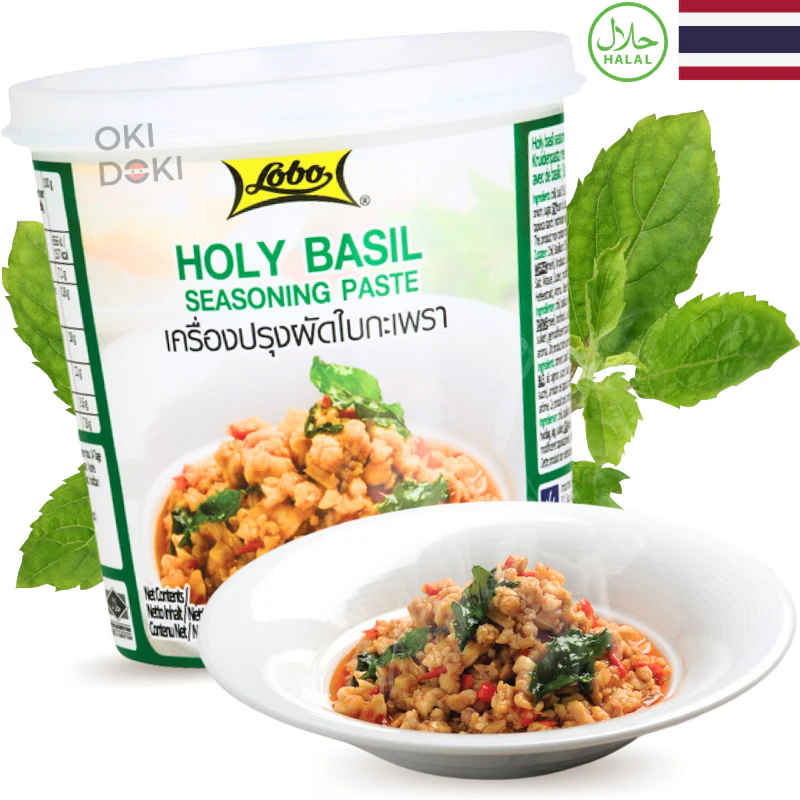 Lobo Pasta para Holy Basil Albahaca Tailandesa (Halal) 400g