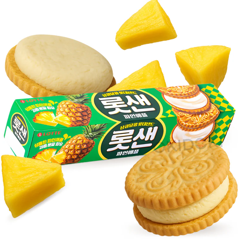 Lotte Galletas Rellenas con Crema de Piña 105g