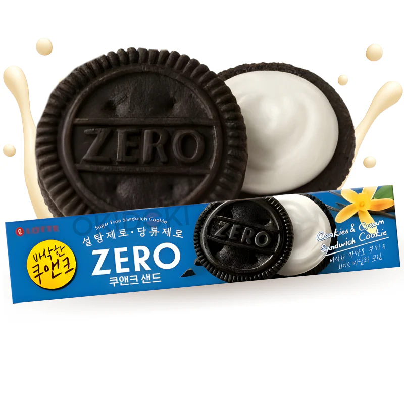 Lotte Zero Galletas Sabor Cookies and Cream de Vainilla (Sin Azúcar) 96g