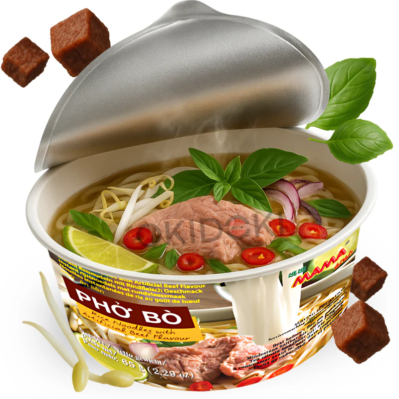 Mama Bowl Pho Bo Fideos de Arroz Vermicelli Sabor Ternera 65g