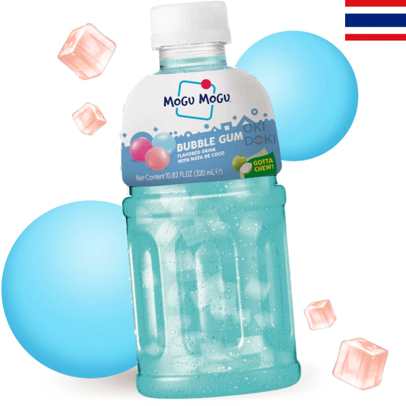 Mogu Mogu Bebida de Bubble Gum con Gelatina (Halal) 320ml