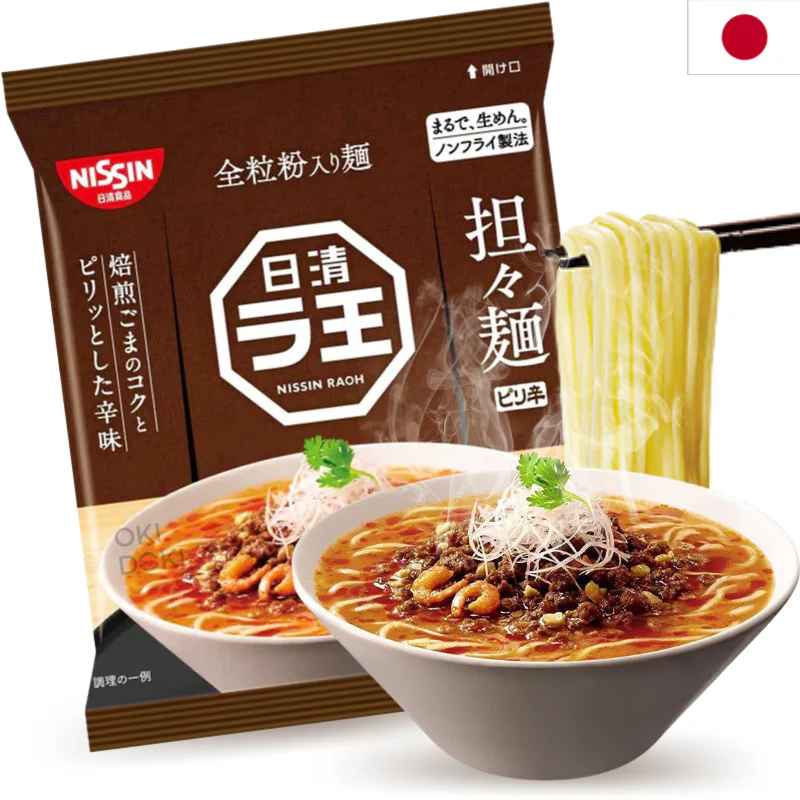 Nissin Raoh Ramen Japonés Sabor TanTan (Cremoso Caldo de Sésamo y Especias) 95g