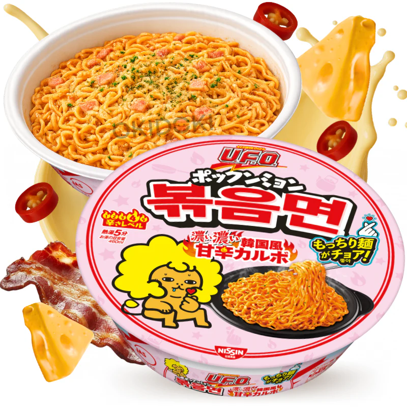 Nissin Yakisoba U.F.O. Sabor Carbonara Picante Coreano 101g