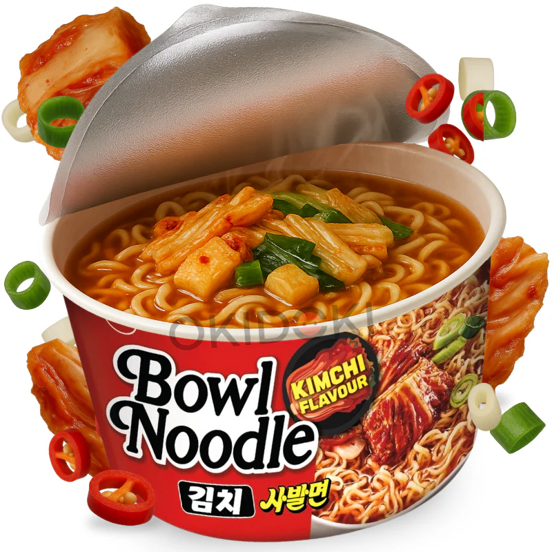 Nongshim Bowl Noodle Fideos con Sopa Kimchi 100g