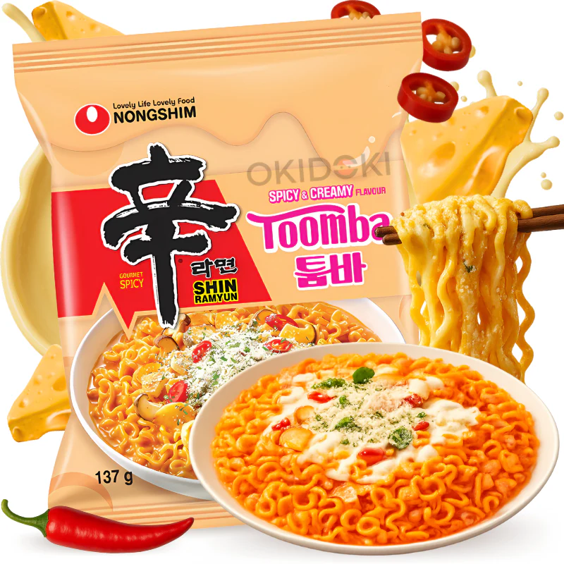 Nongshim Toomba Shin Ramyun Salteado Cremoso y Poco Picante (Halal) 137g