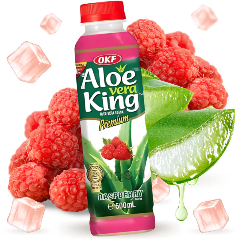 OKF Bebida Aloe Vera King Sabor Frambuesa (Halal) 500ml