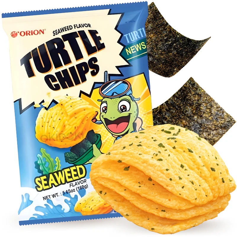 Orion Kkobuk Turtle Chips Sabor Alga Nori 160g