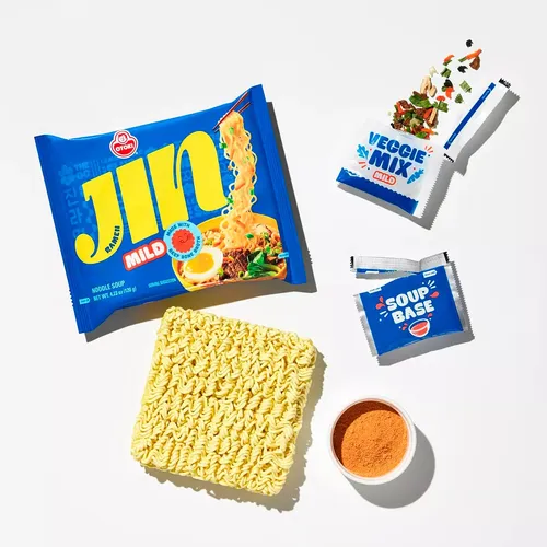 Ottogi Ramyun Jin Ramen Mild Suave Poco Picante 120g X 5uds - Image 4