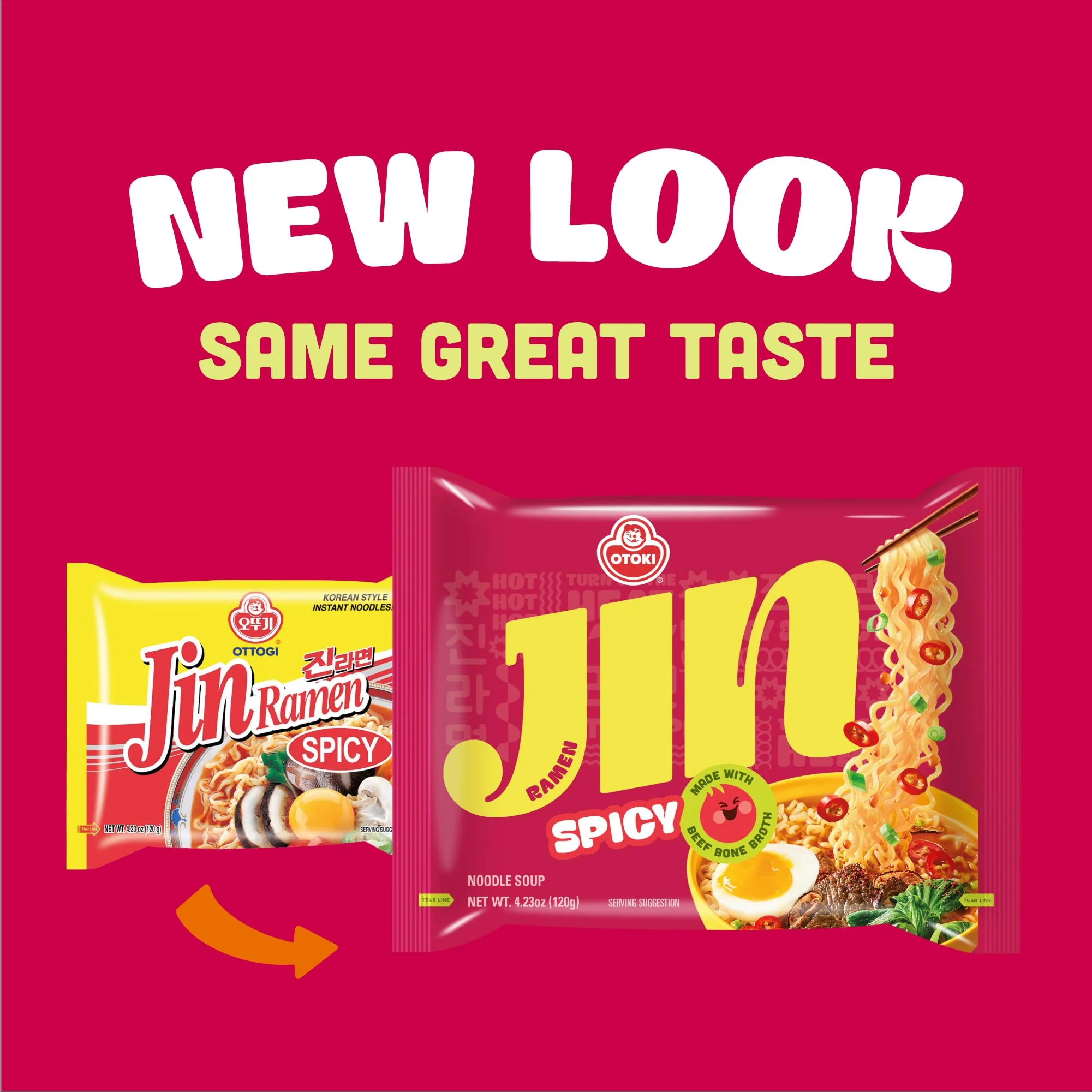 Ottogi Ramyun Jin Ramen Picante 120g X 5uds - Image 3
