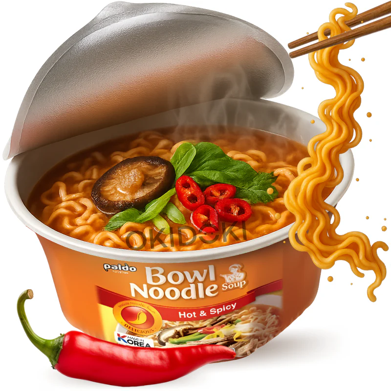 Paldo Bowl Ramen sabor Hot & Spicy Picante Coreano 86g