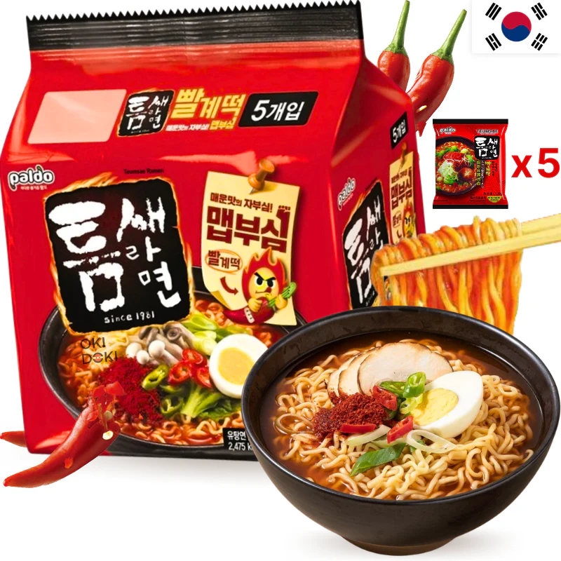 Paldo Ramyun Teumsae Hot & Spicy Picante 120g x 5pks