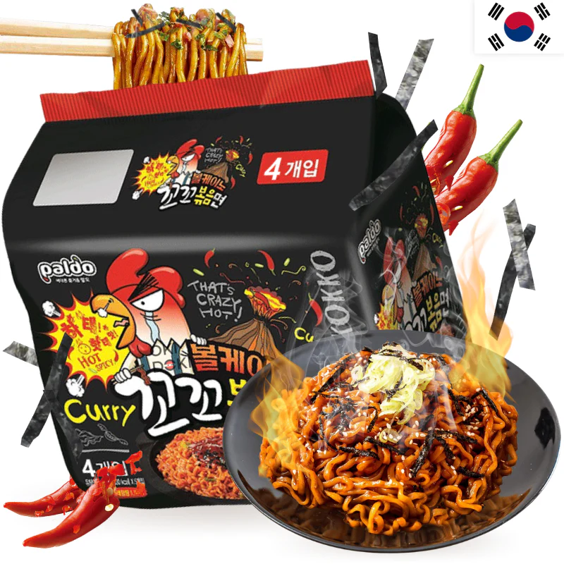 Paldo Volcano Chicken Fideos Salteados Pollo Picante 140g X 4pks