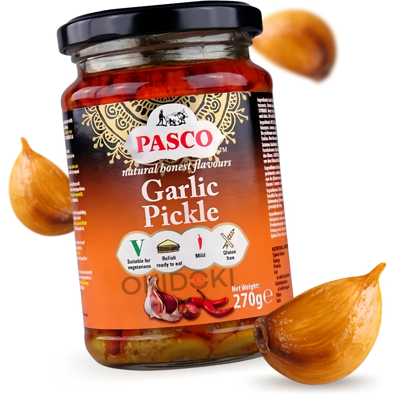 Pasco Pepinillos de Ajo (Vegetariano, Sin Gluten) 270g
