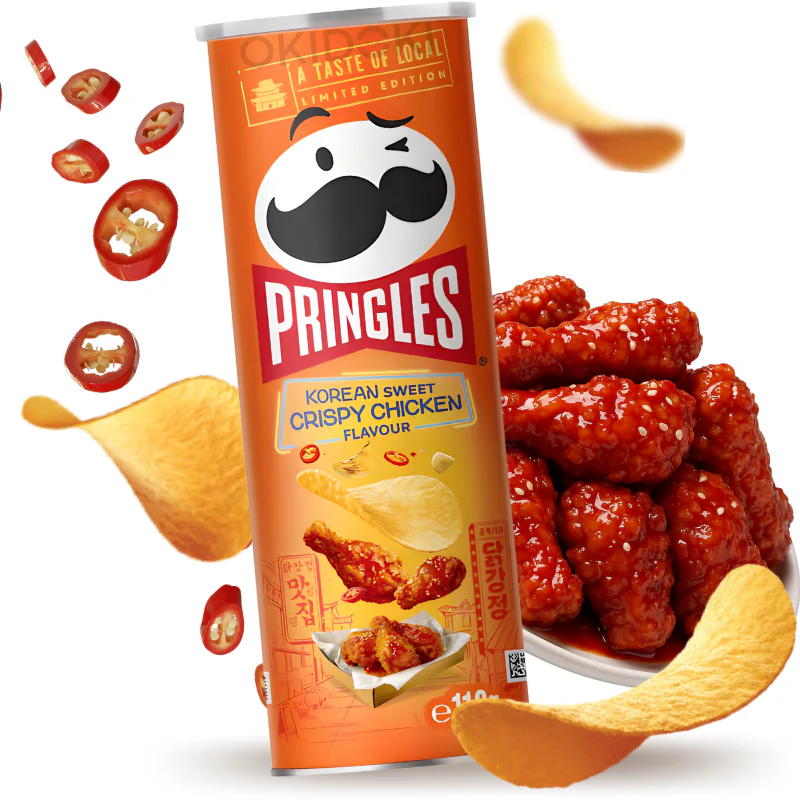 Pringles Sabor Pollo Frito Coreano Dulce y Picante 100g