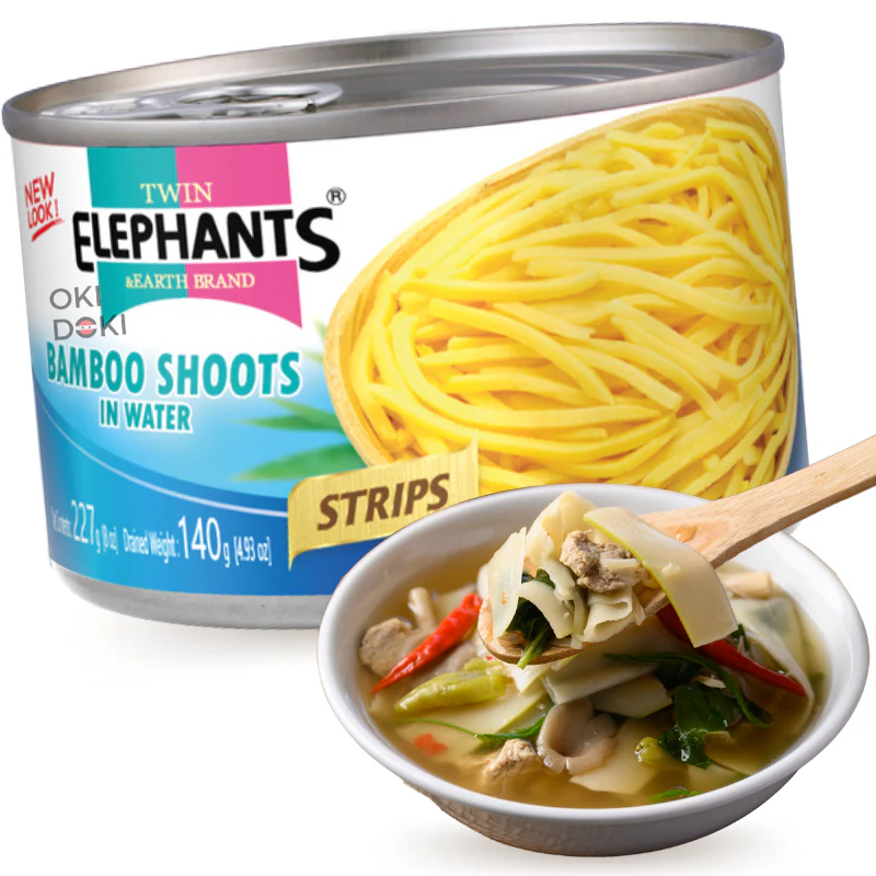 TE&E Bamboo Brotes de Bambu (Tiras) en Agua 227g