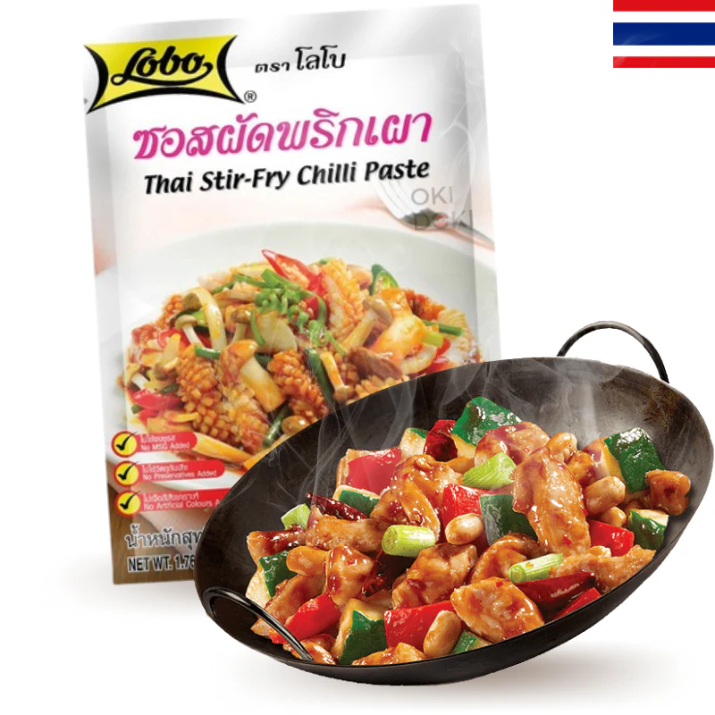 Lobo Salsa para Salteado Estilo Thai con Chiles (Halal) 50g