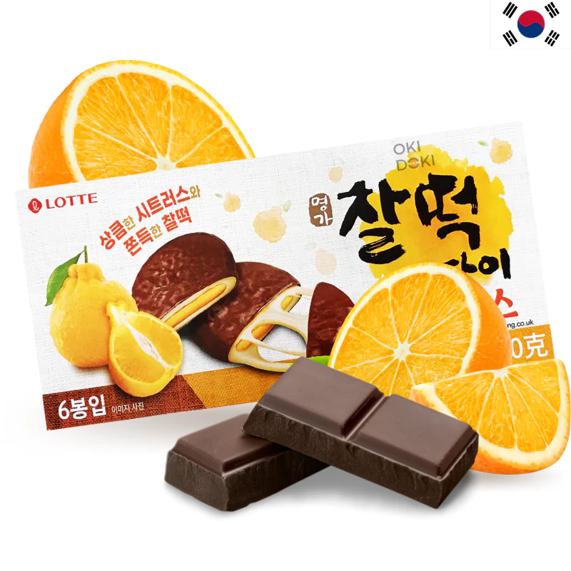 Lotte Mochi Galletas con Chocolate y Naranja 180g