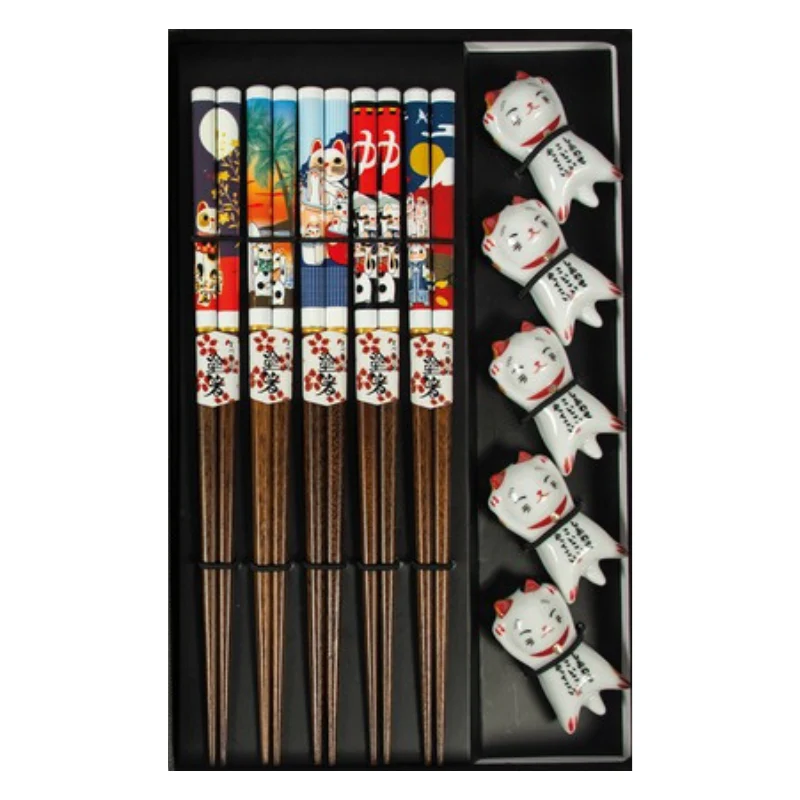 Set de Palillos Gato Suertudo 5uds