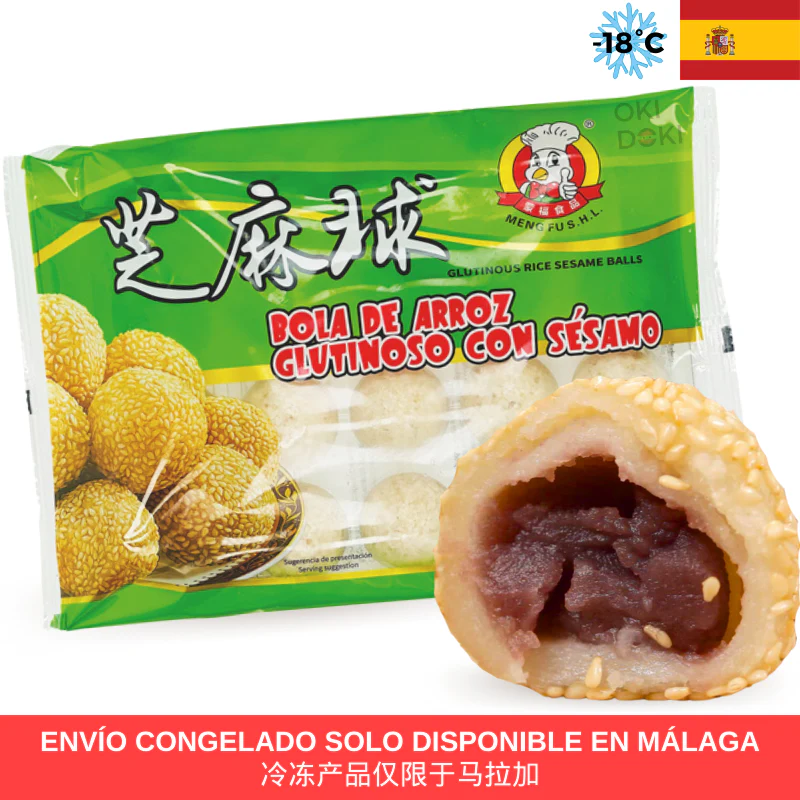 Mf Bolas de Arroz Glutinoso Sabor Sesamo para Freír 20pcs 400g