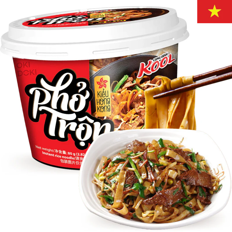 CUNG ĐÌNH KOOL Fideos de Arroz Salteados con Salsa de Soja Pho Tron 乾炒牛河 78g