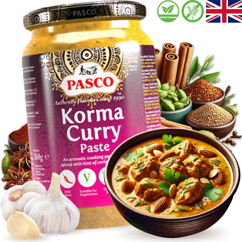 Pasco Pasta de Curry Korma (Vegetariano, Sin Gluten) 270g