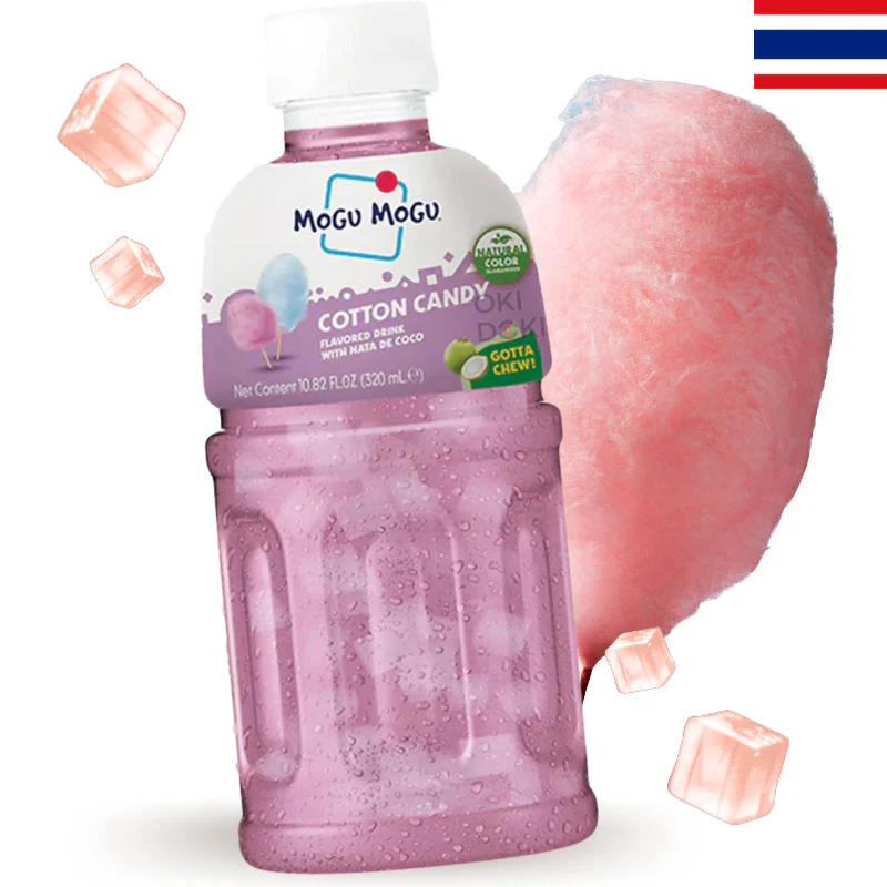 Mogu Mogu Bebida de Cotton Candy Algodón de Azúcar con Gelatina (Halal) 320ml