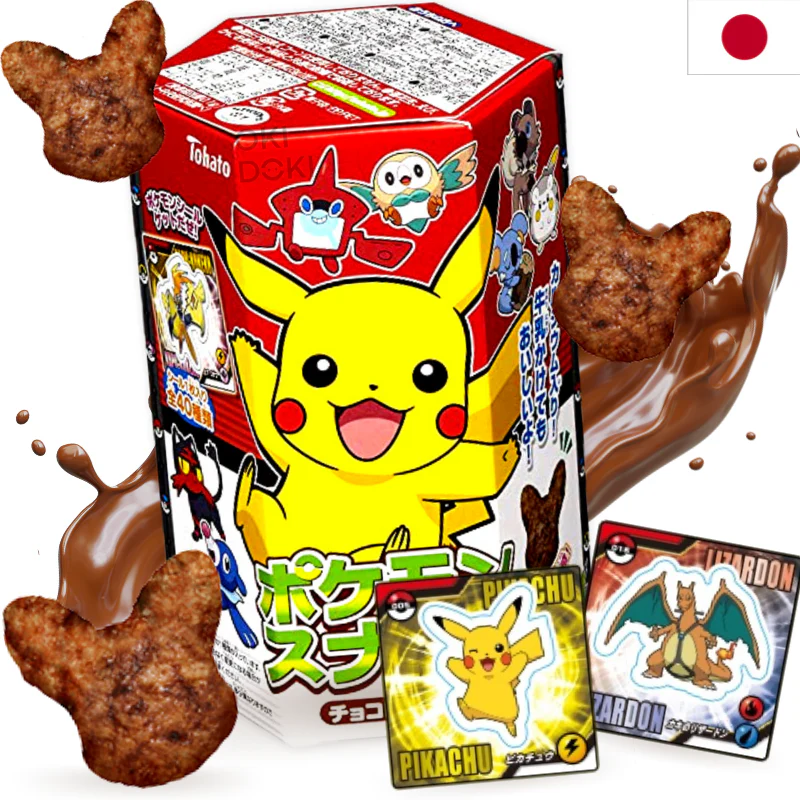 Tohato Pokemon Pikachu Galletas de Chocolate 23g