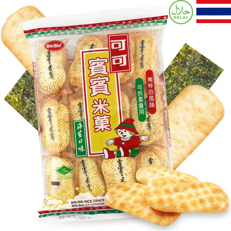 BIN BIN Galletas de Arroz con Alga Nori (Halal) 150g
