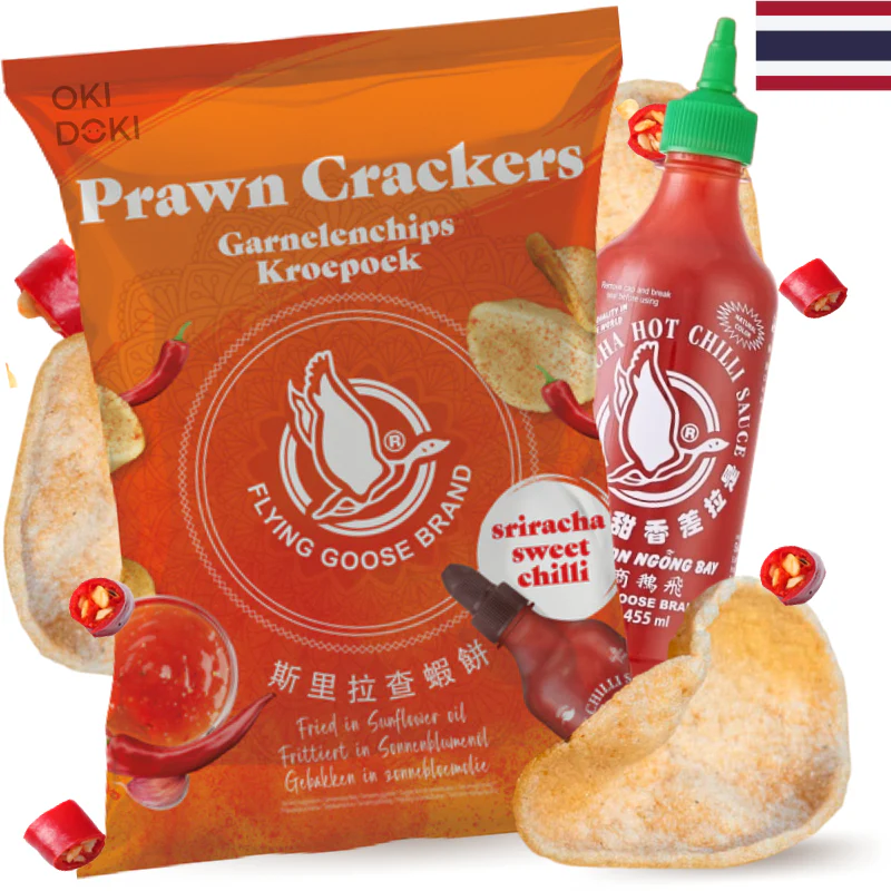 Flying Goose Crackers de Gambas Chile Dulce 80g
