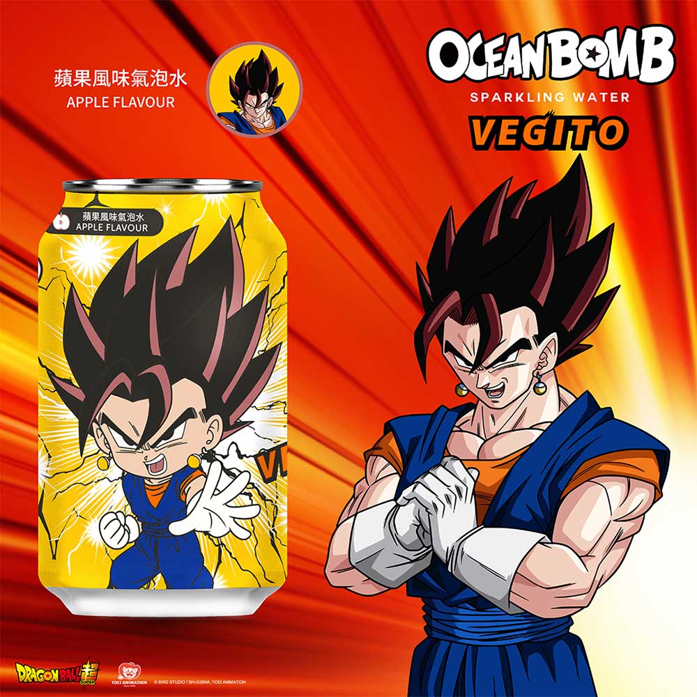 Ocean Bomb Dragon Ball Soda de Manzana Vegito 330ml - Image 2