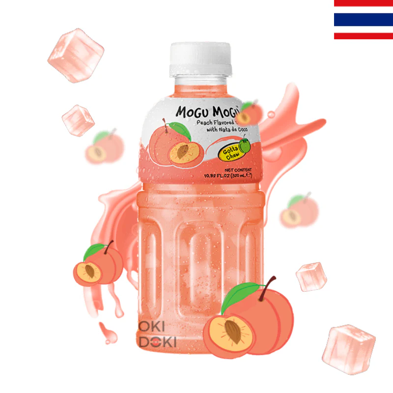 Mogu Mogu Bebida de Melocoton Peach con Gelatina (Halal) 320ml