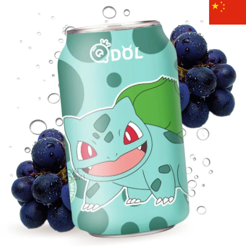 QDOL 3.0 Pokemon Bulbasaur Soda Sabor Uva 330ml