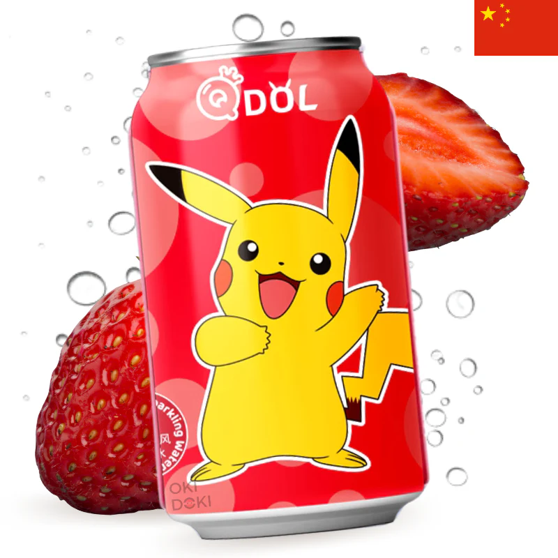 QDOL 3.0 Pokemon Pikachu Soda Sabor Fresa Yogur 330ml