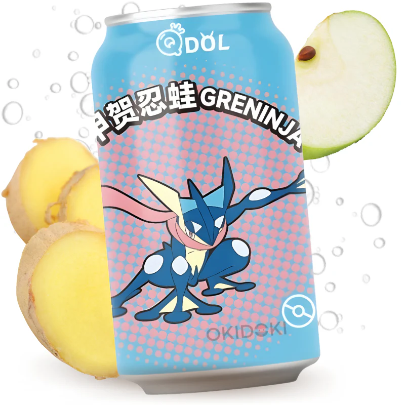 QDol Pokémon Soda Sabor Manzana y Jengibre 330ml