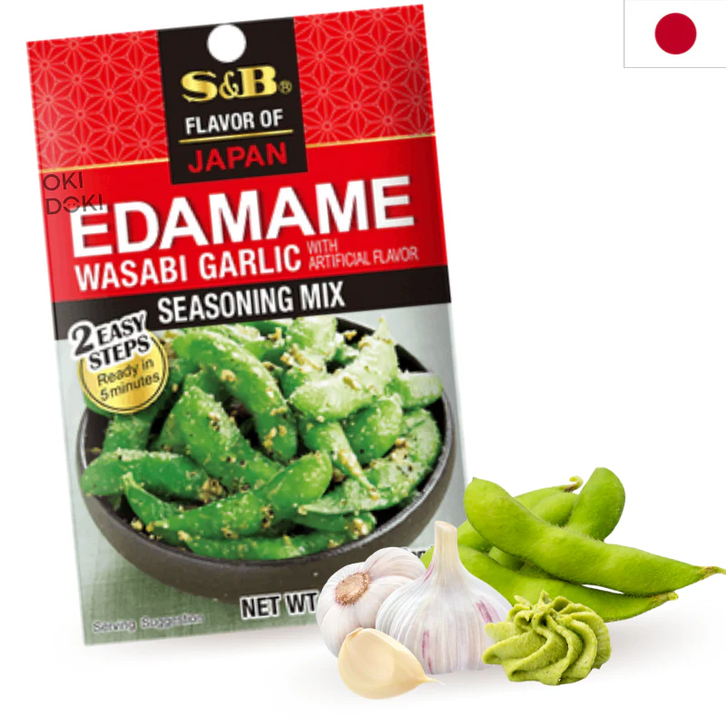 S&B Condiemento para Edamame Wasabi y Ajo 24g