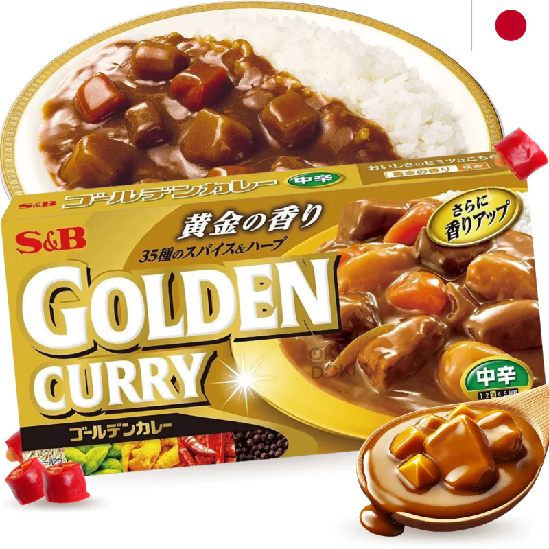S&B Golden Curry Japonés M-hot Poco Picante 198g